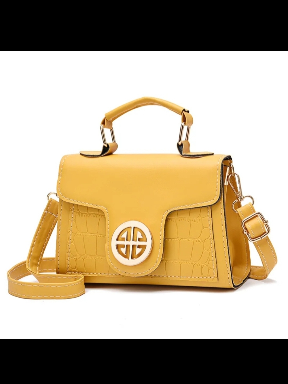 Yellow Women's Top-Handle Crossbody Bag